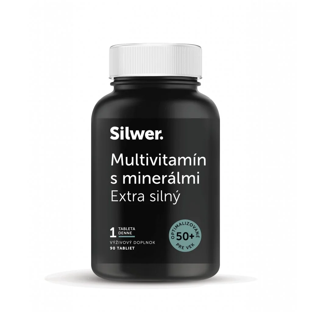 Silwer Multivitamín  s minerálmi Extra silný 90 tabliet.  26 vitamínov a minerálov pre zdravú dlhovekosť.