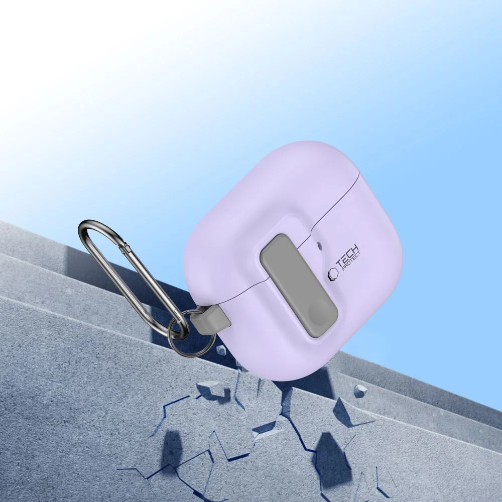 Tech-Protect Slim Hook puzdro na Apple AirPods 4, fialové