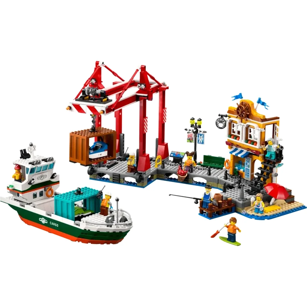LEGO® City 60422 Prístav s nákladnou loďou