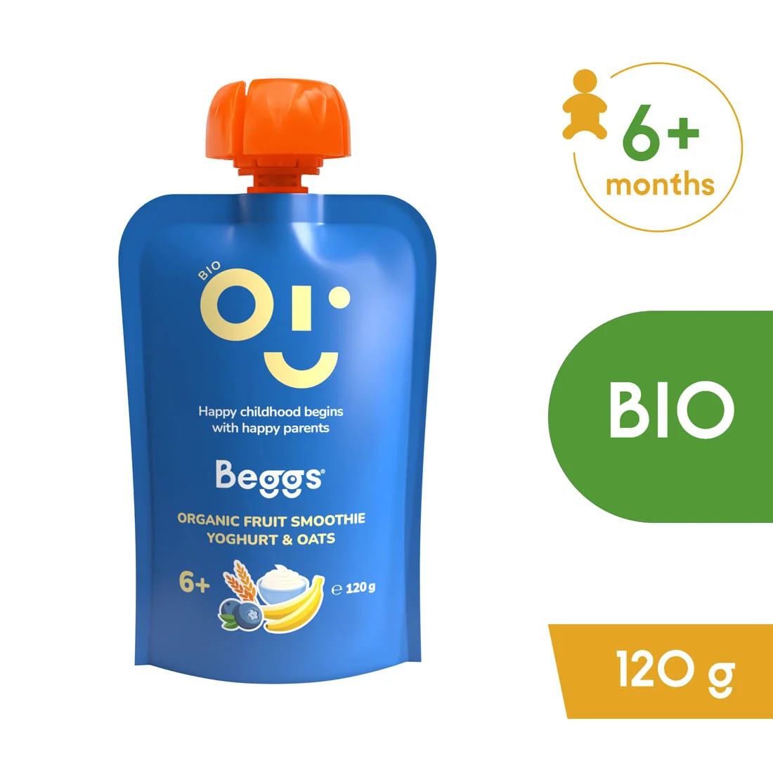 Beggs Smoothie s ovocím, jogurtom a ovsenými vločkami 1×120 g, smoothie