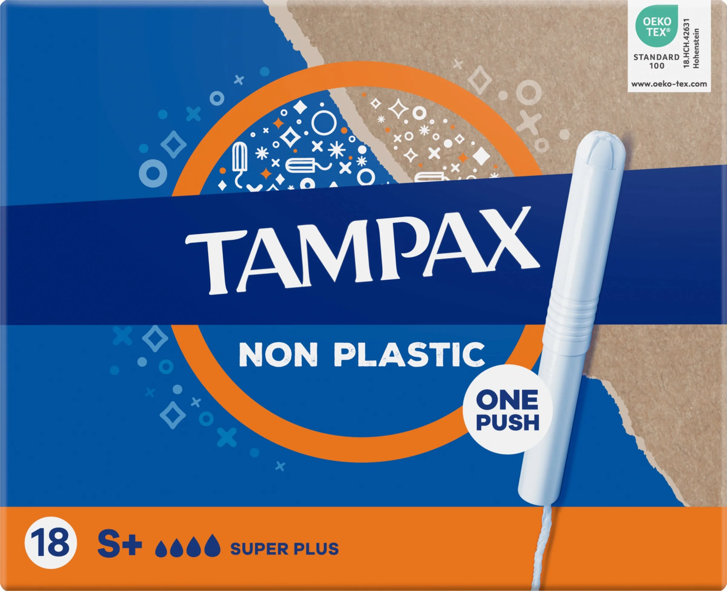 Tampax NON-PLASTIC Super Plus 18ks 1×18 ks, tampóny