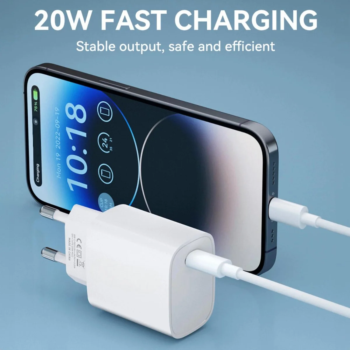 MG WGWCCW sieťová nabíjačka USB-C 20W, biela 