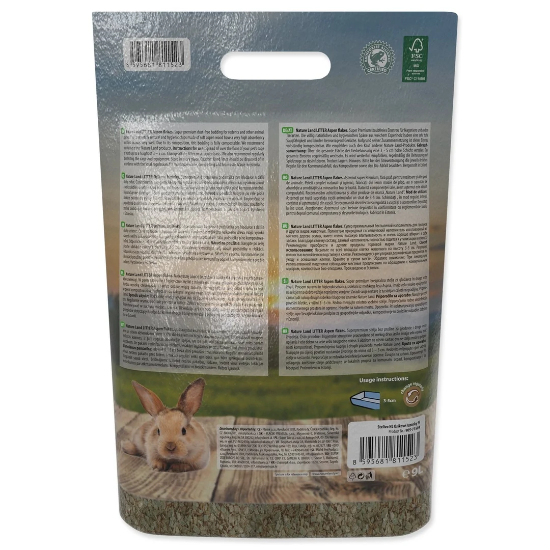 Podstielka Nature Land Osikové lupienky 9l