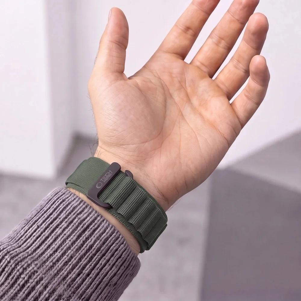 Tech-Protect Nylon Pro remienok Garmin QuickFit 26mm, military green