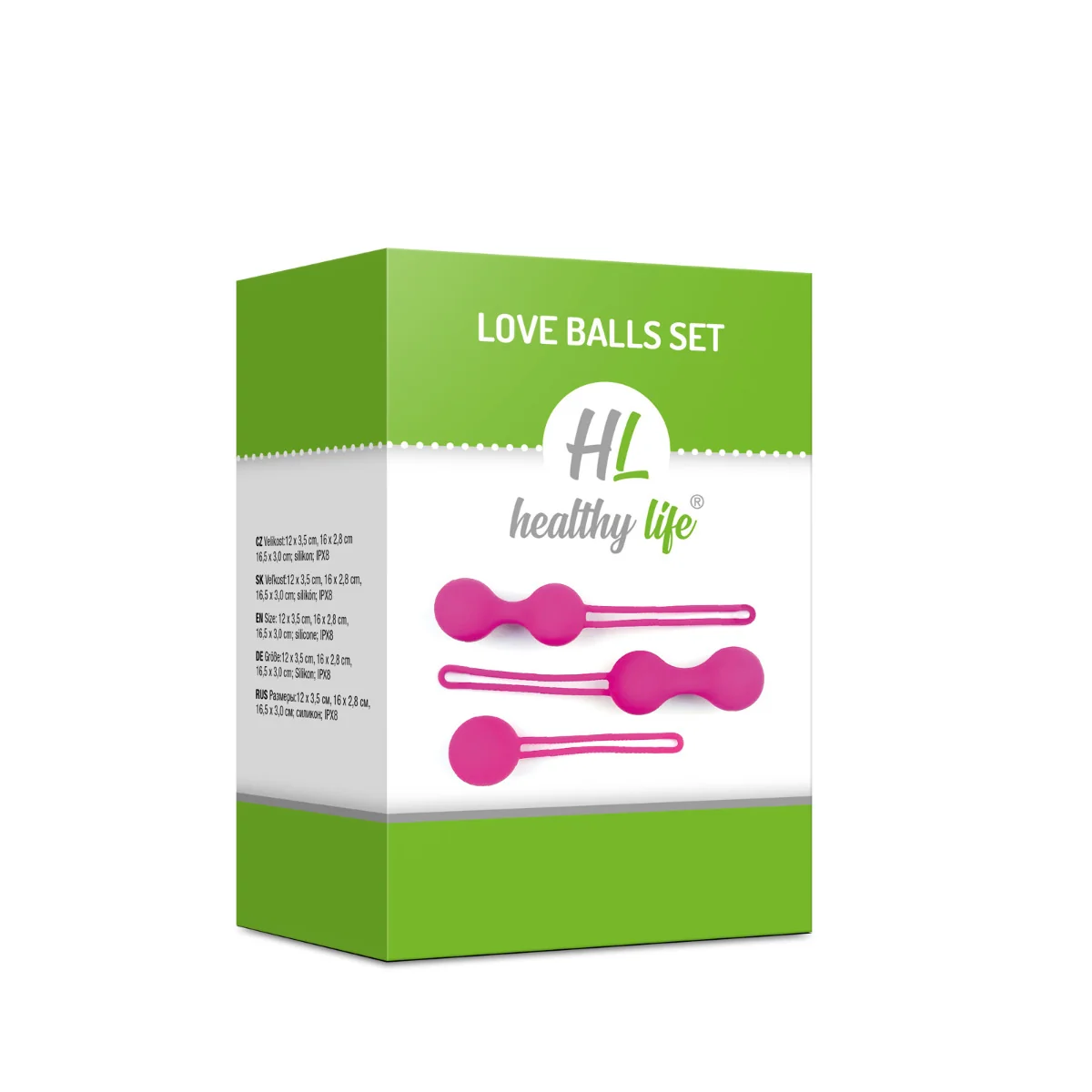 Healthy Life - Venušine guličky set Euphoria ružové 1×3 ks, venušine guličky