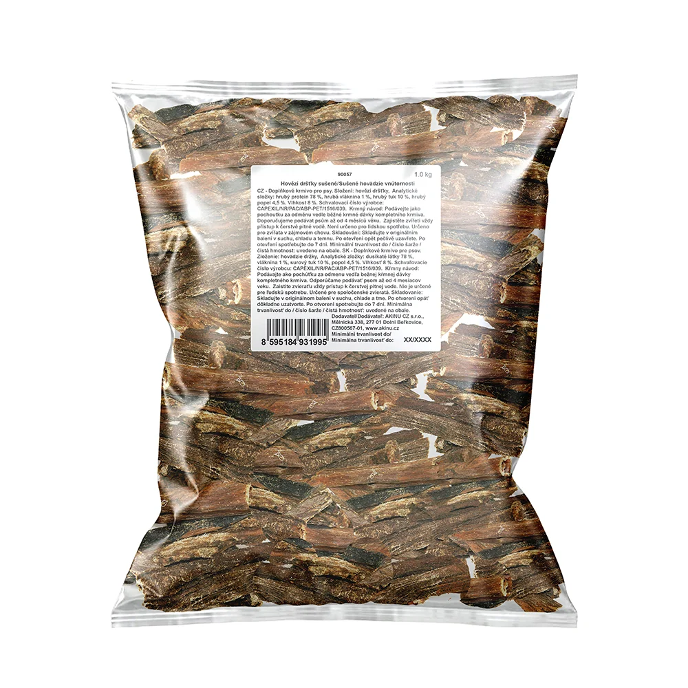 Surovina - Akinu Hovädzie vnútornosti 4-15 cm 2 x 1 kg