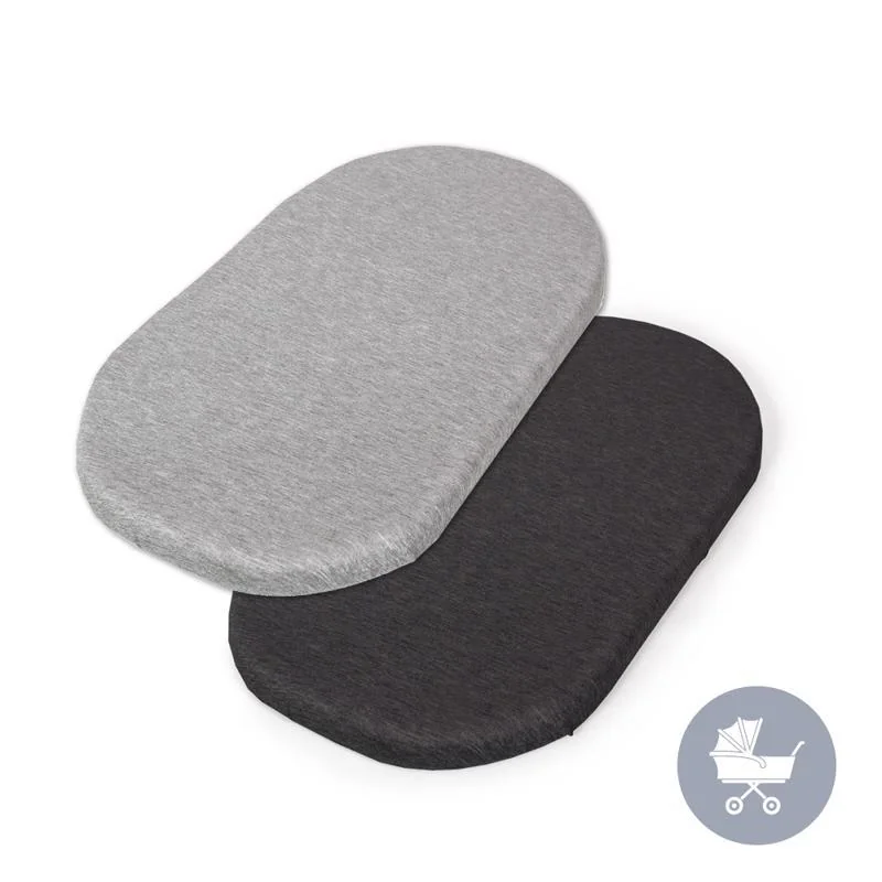 CEBA Plachta do kočíku 73-80x 30-37 cm 2 ks Light Grey+Dark Grey 1×1 ks, 100 % bavlna