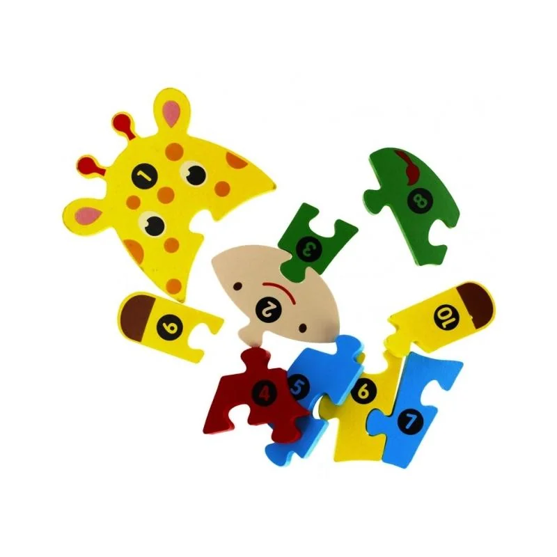 Drevené puzzle žirafa