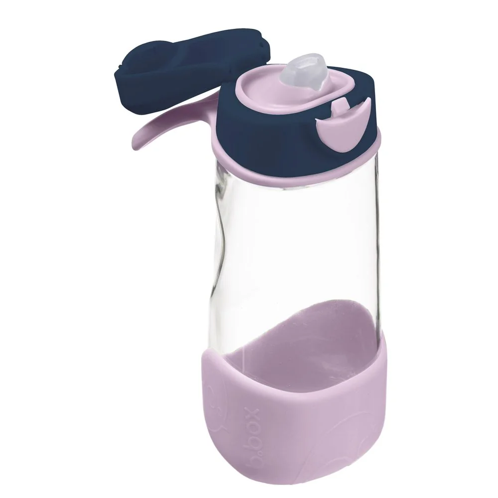 Športová fľaša na pitie 450 ml indigo/ružová