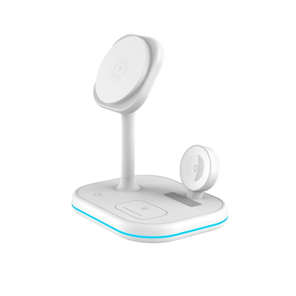 Tech-Protect A27 MagSafe bezdrôtová nabíjačka na mobil / Apple Watch / Airpods, biela Airpods, biela
