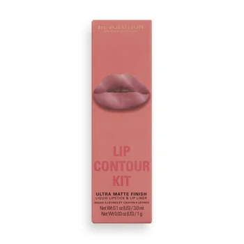Revolution Lip Contour Kit Queen súprava na pery 1×1 set, matný tekutý rúž a ceruzka