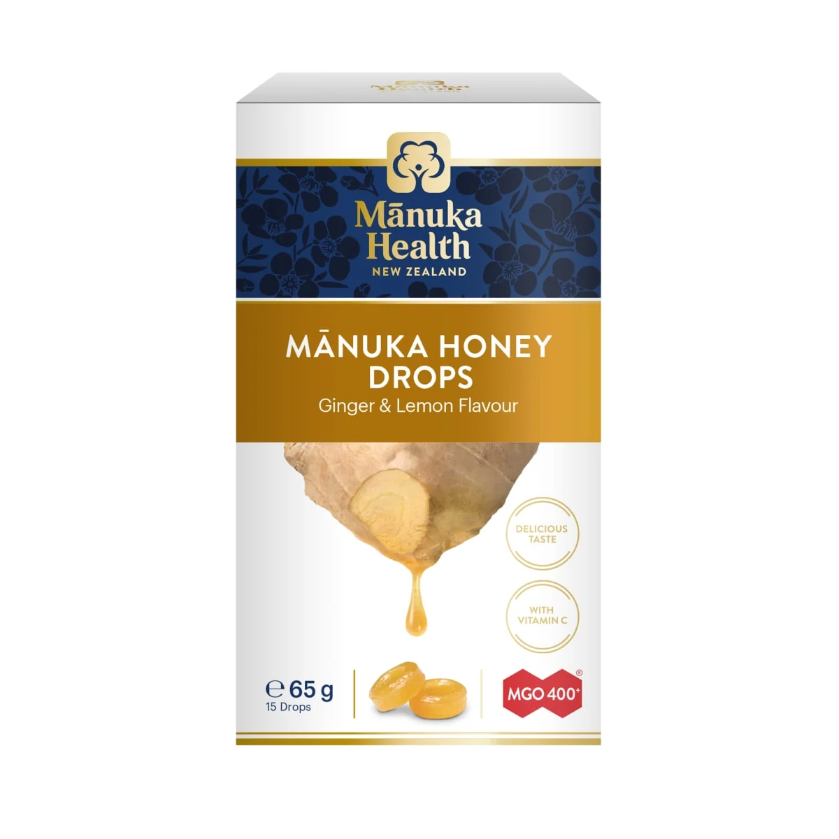 Manuka Pastilky MGO 400+ Citrón a zázvor 65 g
