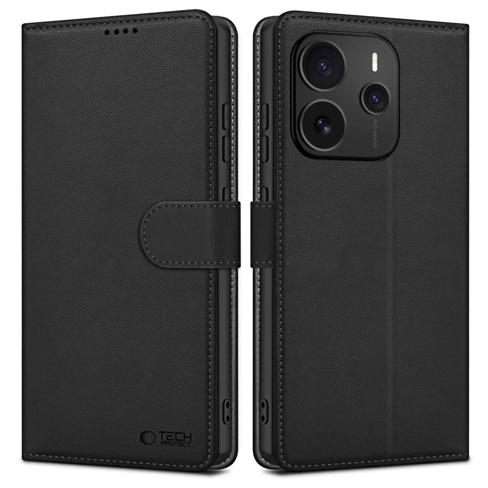 Tech-Protect Wallet knižkové puzdro na Xiaomi Redmi Note 14 5G, čierne