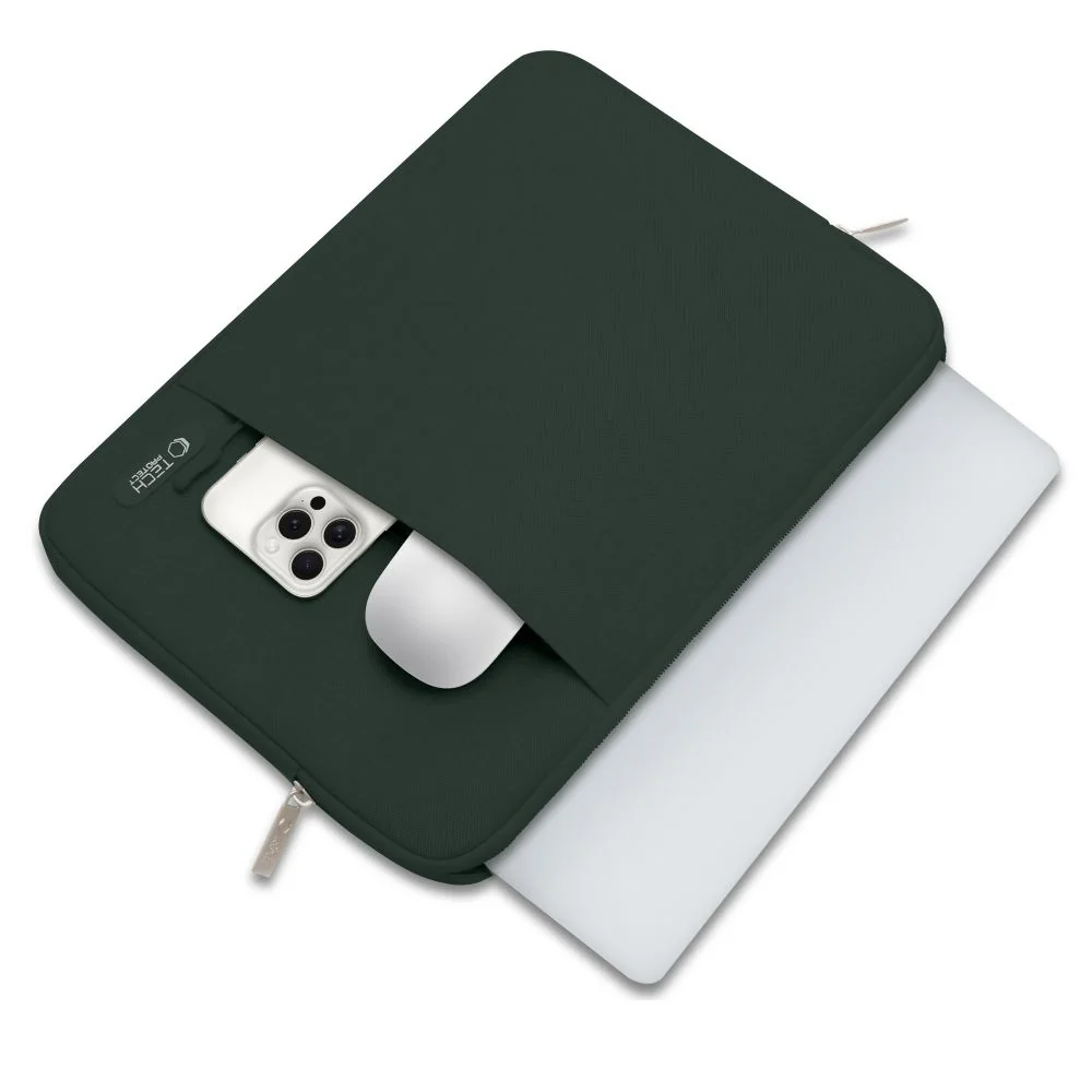 Tech-Protect Sleevy obal na notebook 15-16'', tmavozelený