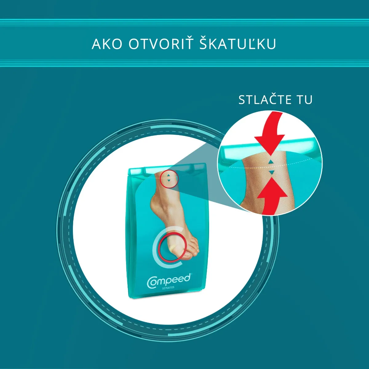 Compeed náplasť na pľuzgiere 1×6 ks, náplasť na pľuzgiere