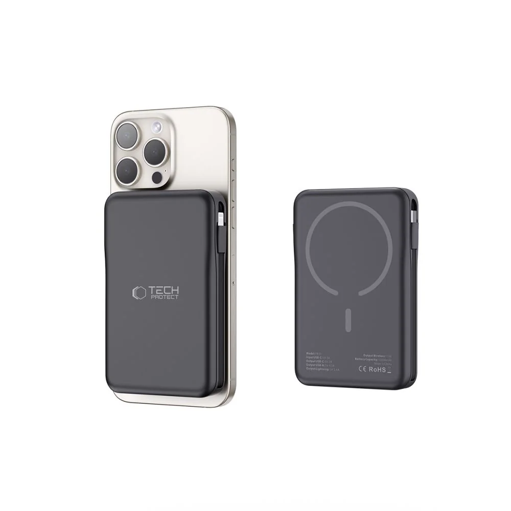Tech-Protect PB31 LifeMag MagSafe Power Bank 10000mAh, čierne