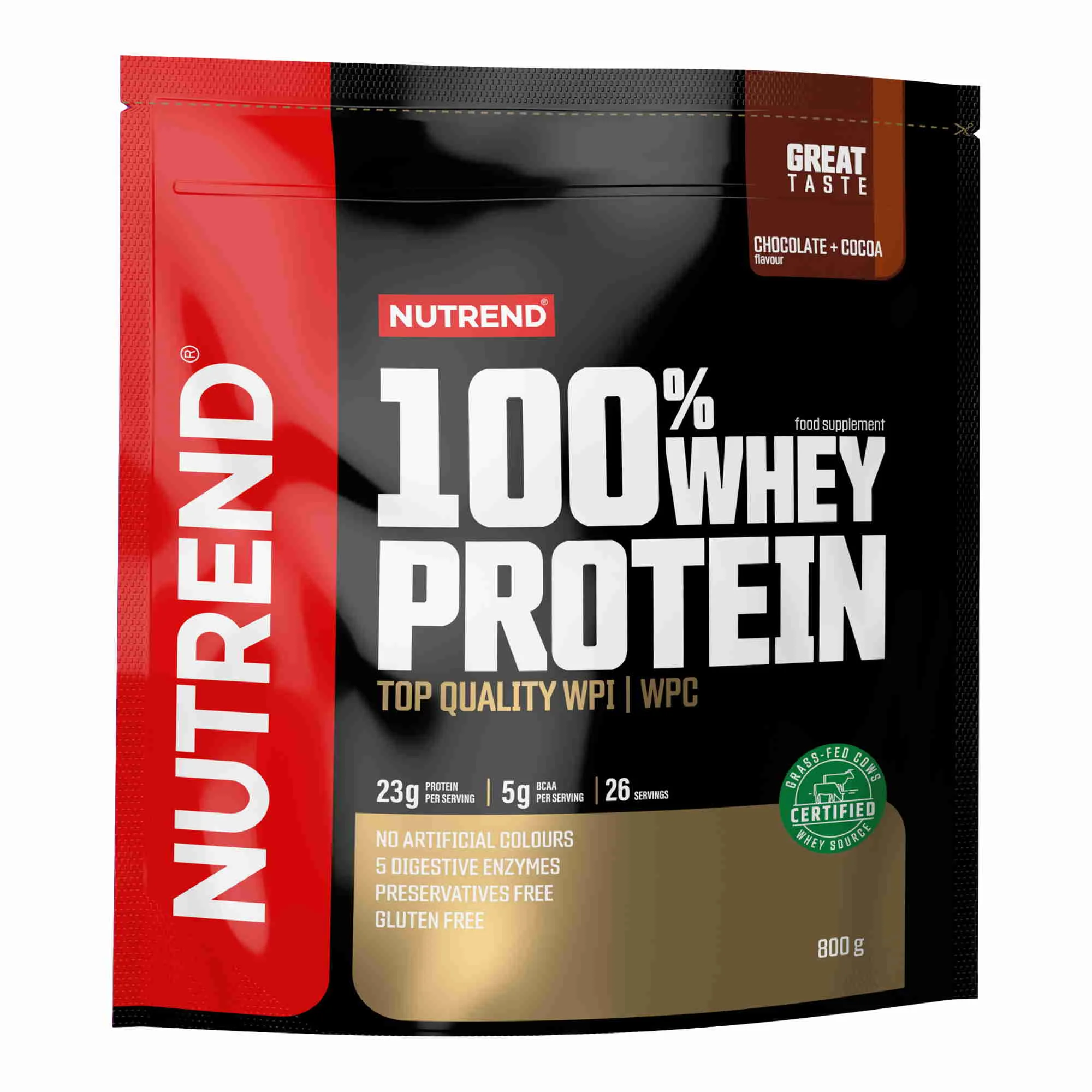 100% WHEY PROTEIN, čokoláda + kakao 800 g