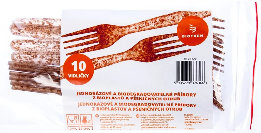Quickpack bio vidličky 1×10 ks, jednorazové bio vidličky