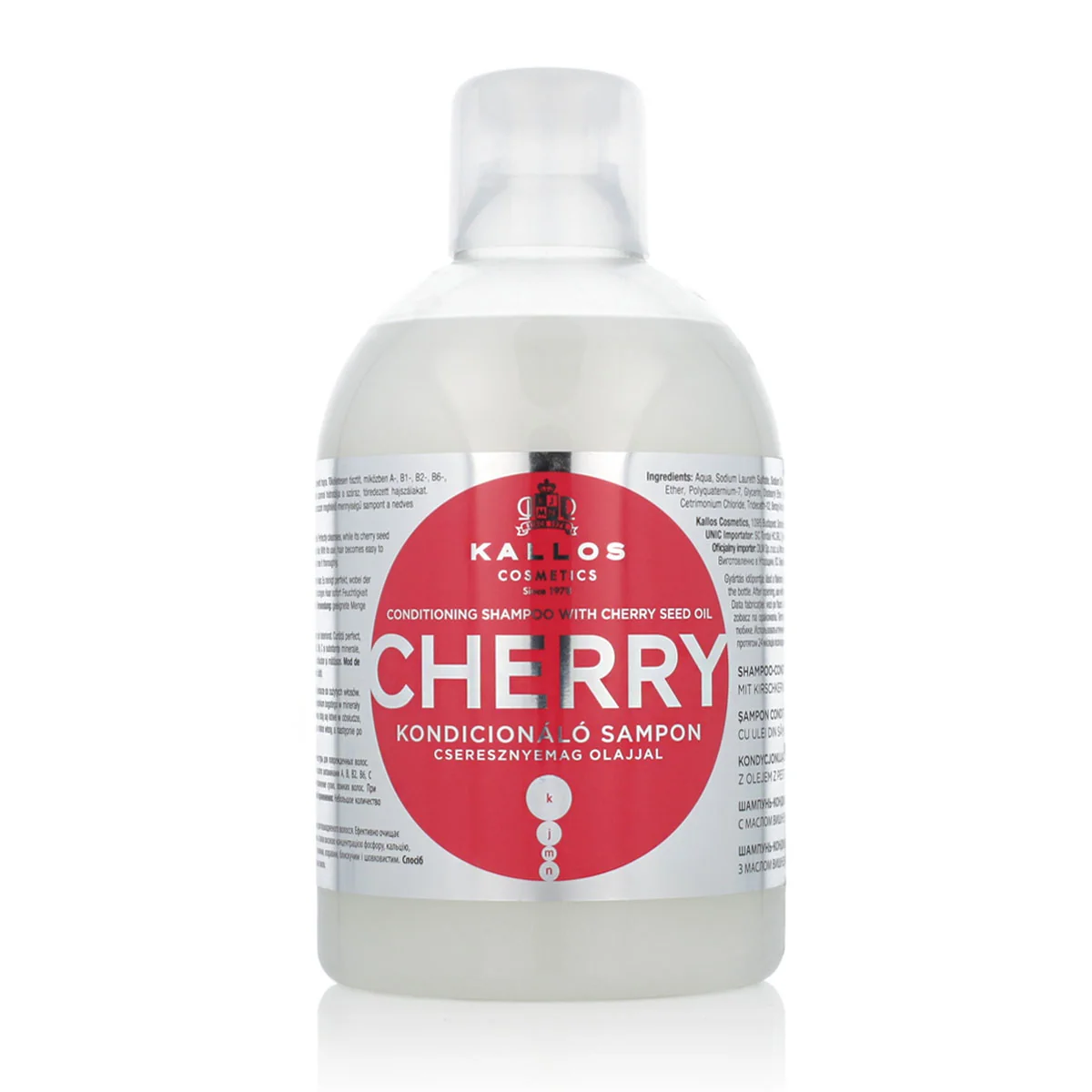 Kallos Cherry Hair Shampoo With Cherry Seed Oil 1000 ml