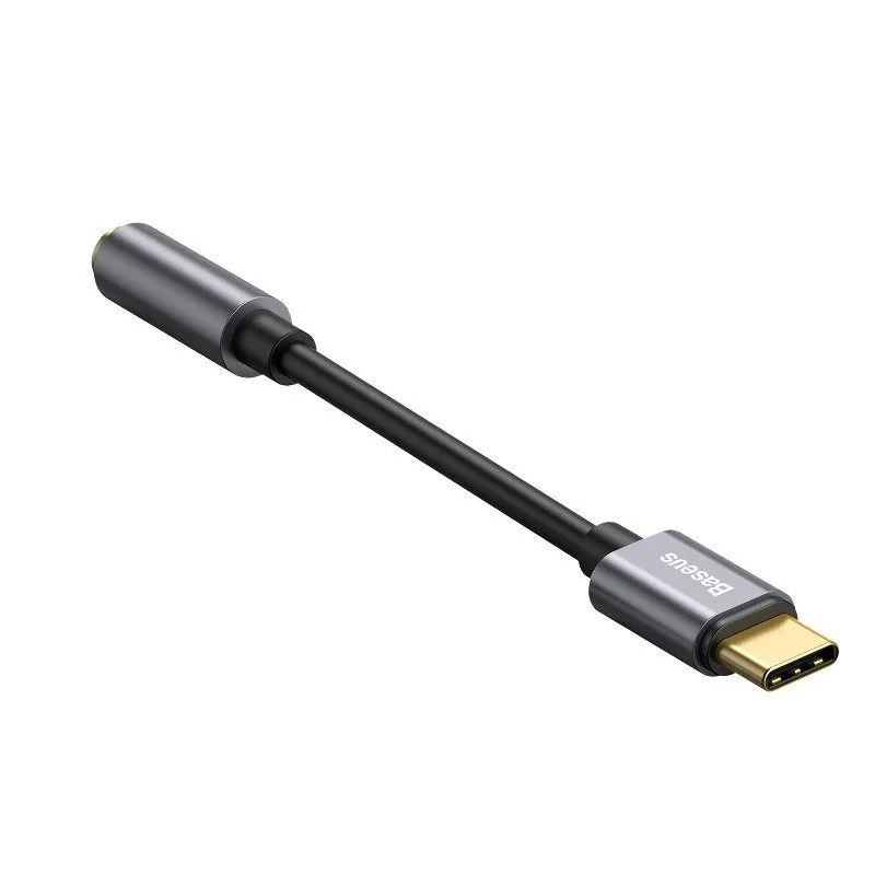 Baseus L54 adaptér USB-C / 3.5mm mini jack, sivý