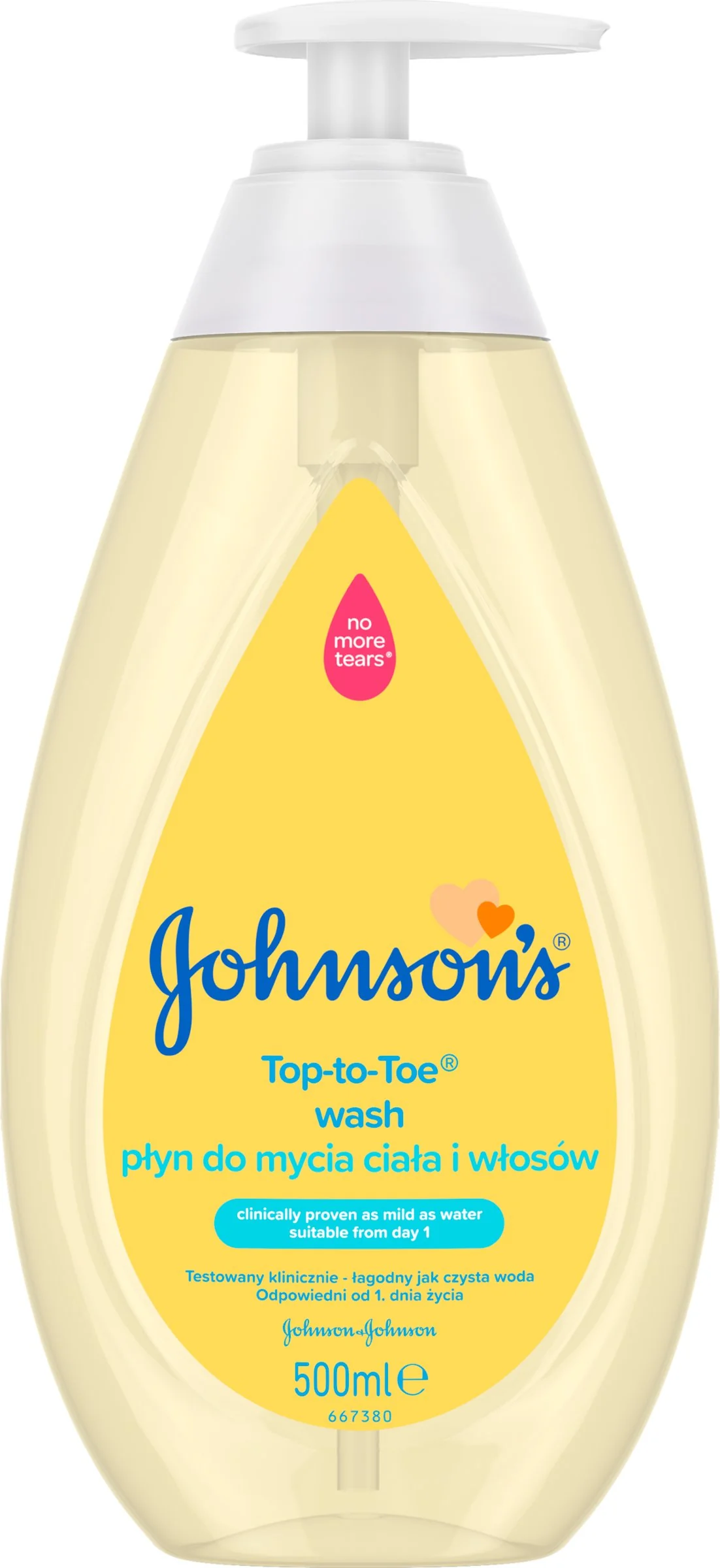 Johnson's Umývací gél na telo a vlásky 1×500 ml, umývací gél