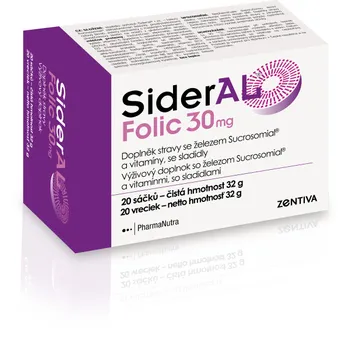 SiderAL Folic 30 mg 1×20 ks, vrecúška