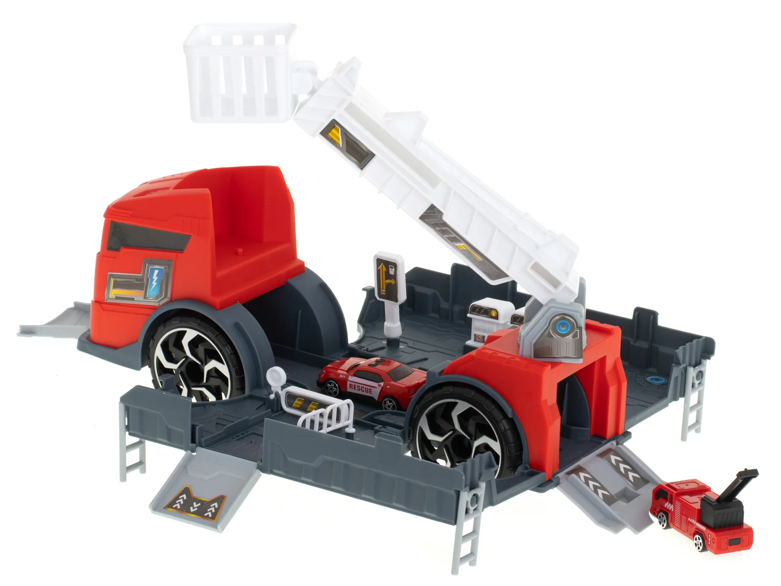 Hasičské auto Transportér – truck 2v1 + 2 autíčka