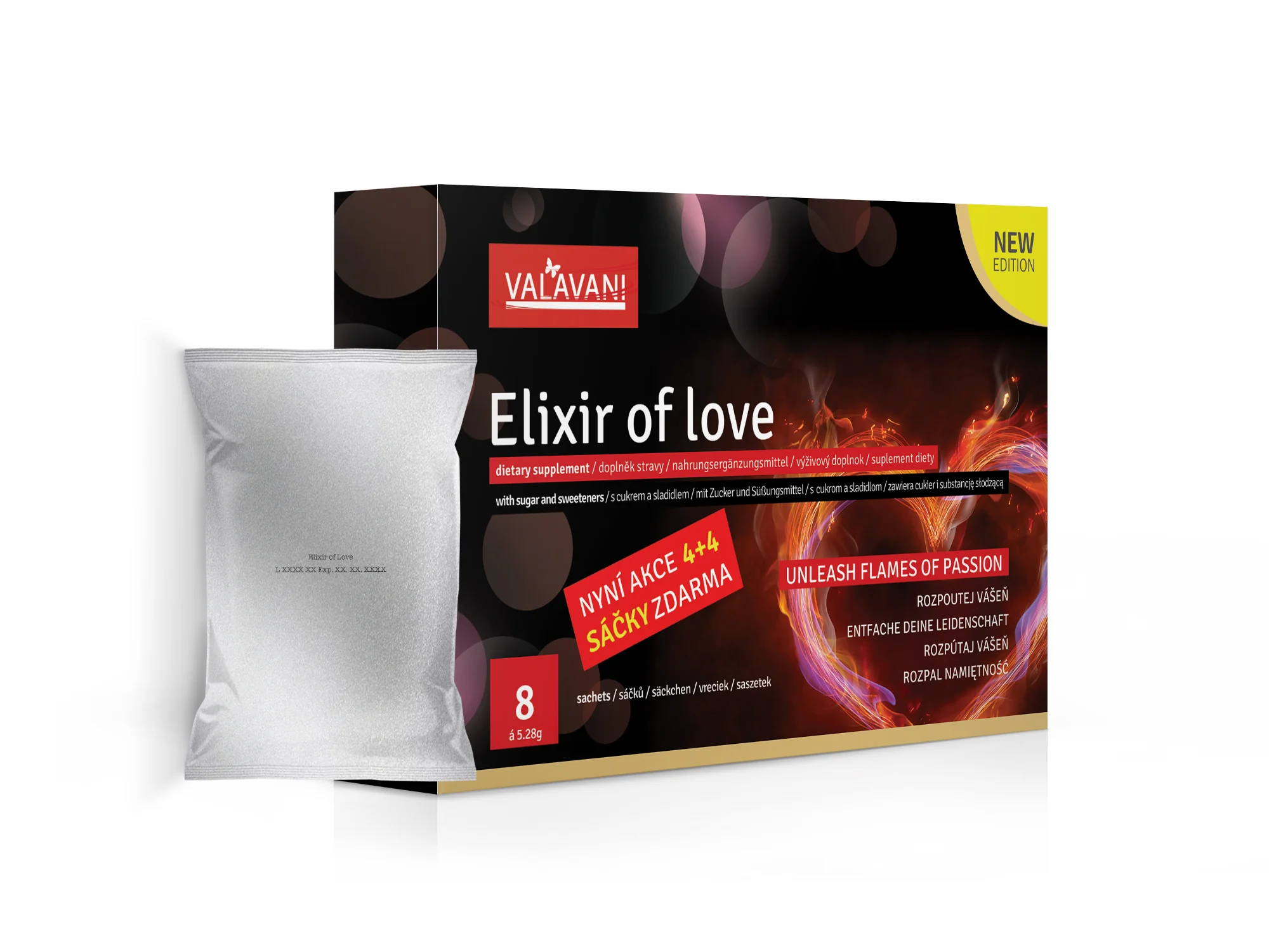 Elixir of love 4 sáčky (á 5.28mg) rozpustné afrodiziakum pre mužov i ženy