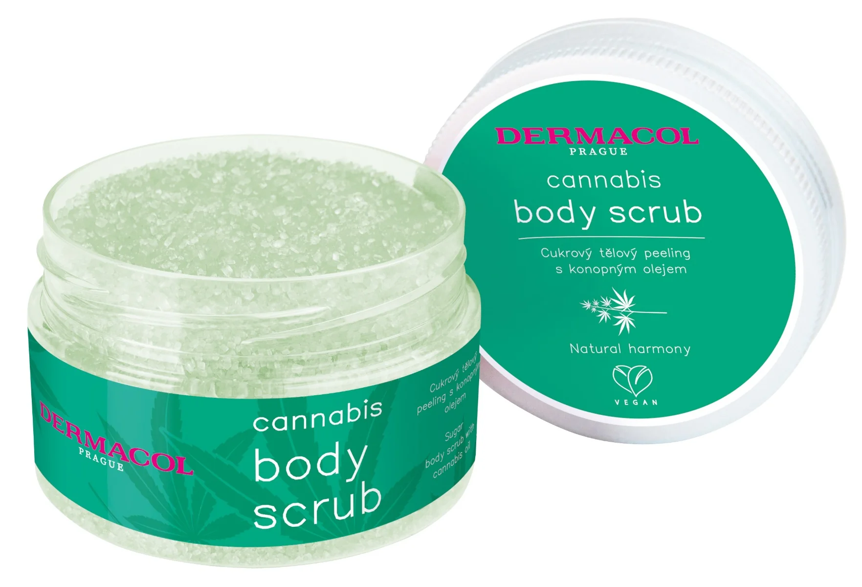 Dermacol Cannabis telový peeling 1×200 g, telový peeling