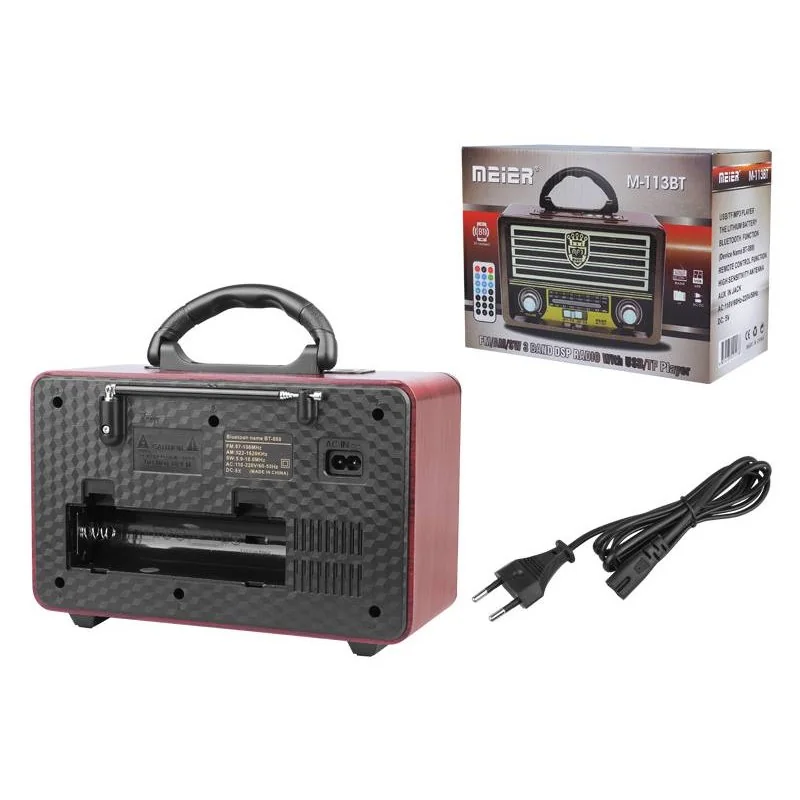 Rádio prenosné MEIER M-113BT BROWN retro