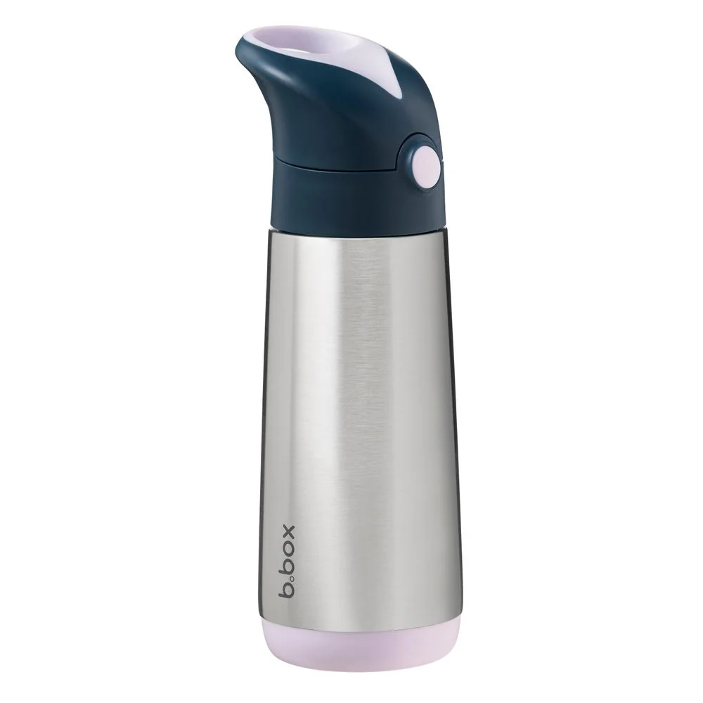 Termoska na pitie so slamkou 500 ml indigo/ružová