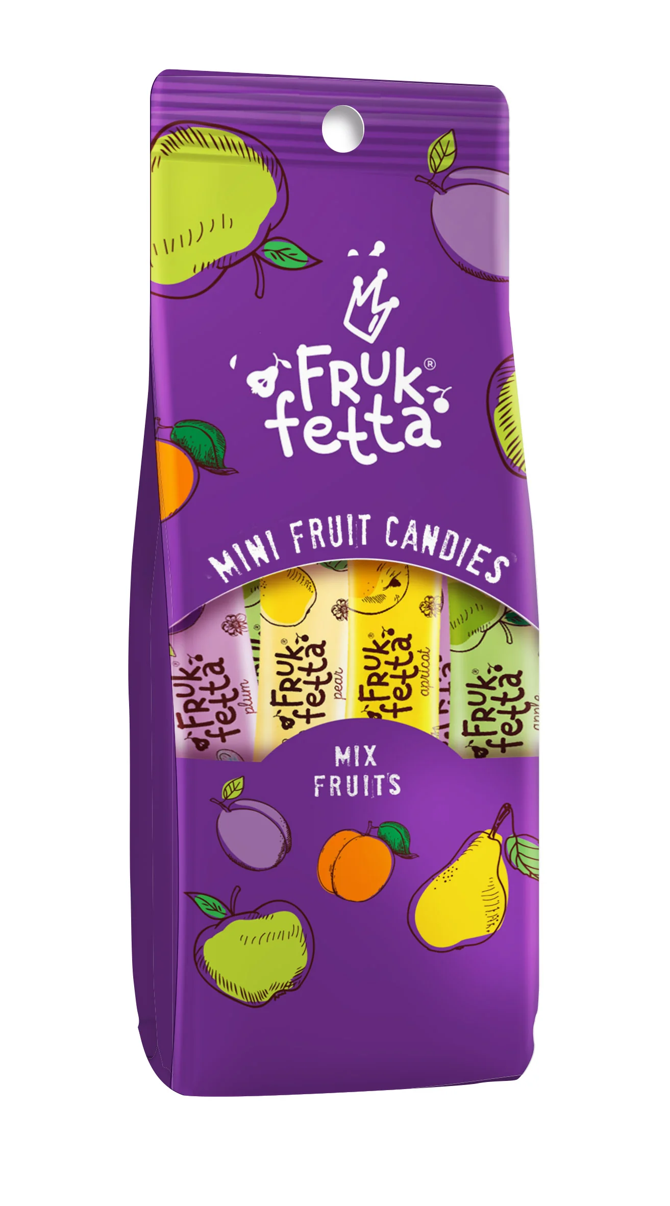 Sergio Ovocný snack Frukfetta MIX FRUITS 1×120 g, ovocné tyčinky