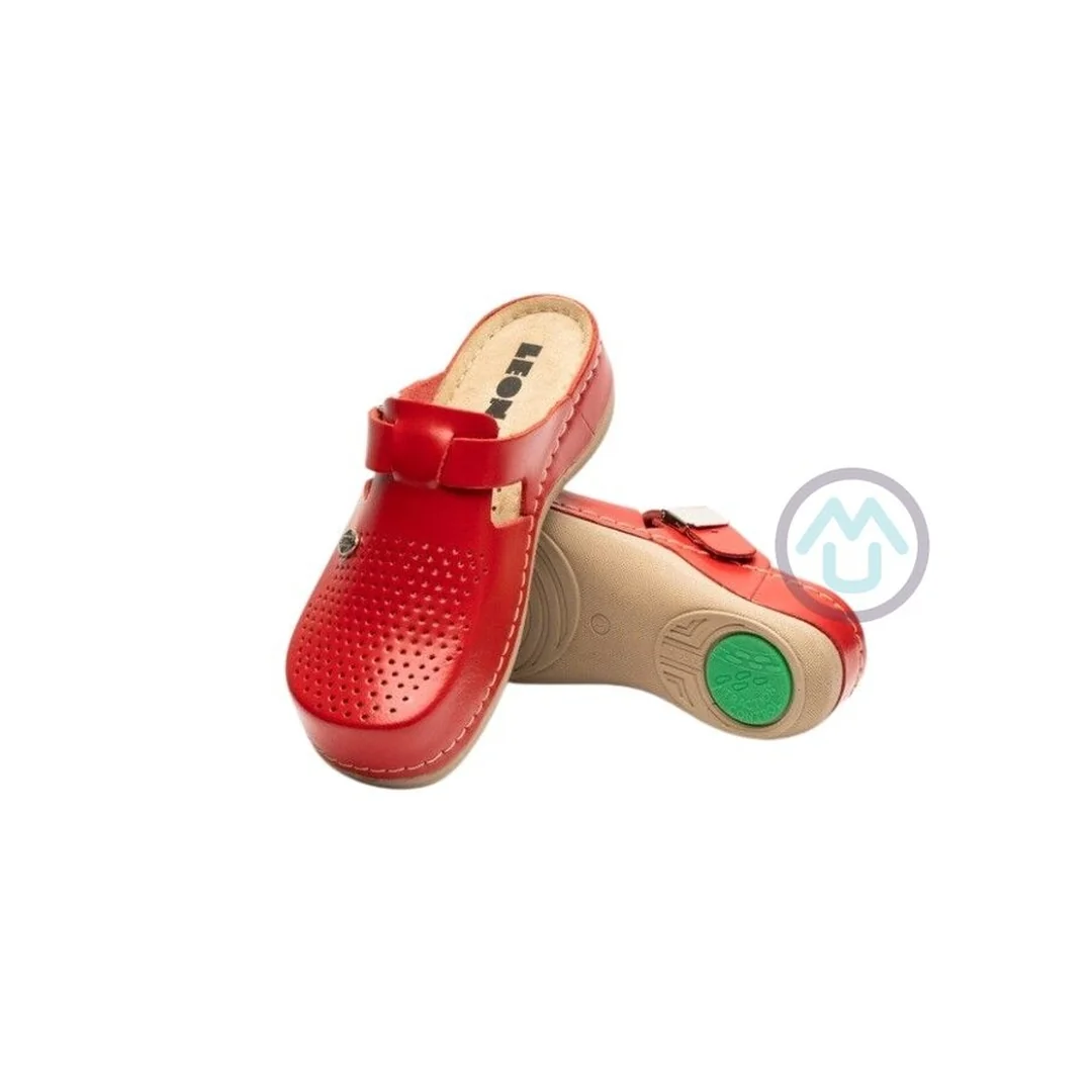 Dámska pracovná obuv LEON - červená 40 40 - 25,5cm, červená, 4,5 cm
