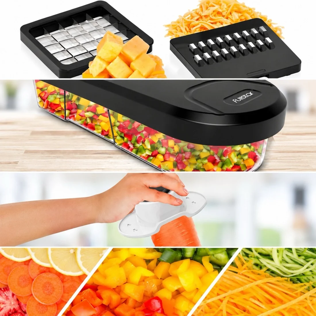 MG Slicer multifunkčný krájač na zeleninu, čierny