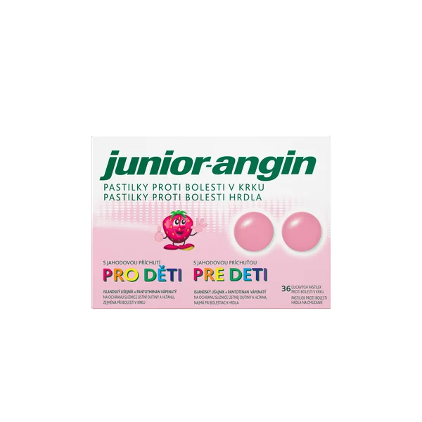 Junior-angin pastilky proti bolesti v krku 1×36 ks, pastilky