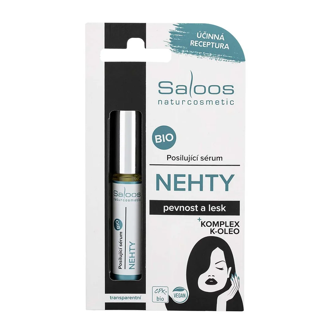 SALOOS Bio posilňujúce sérum na nechty 1×7 ml, spevňujúca bio starostlivosť pre krásne nechty