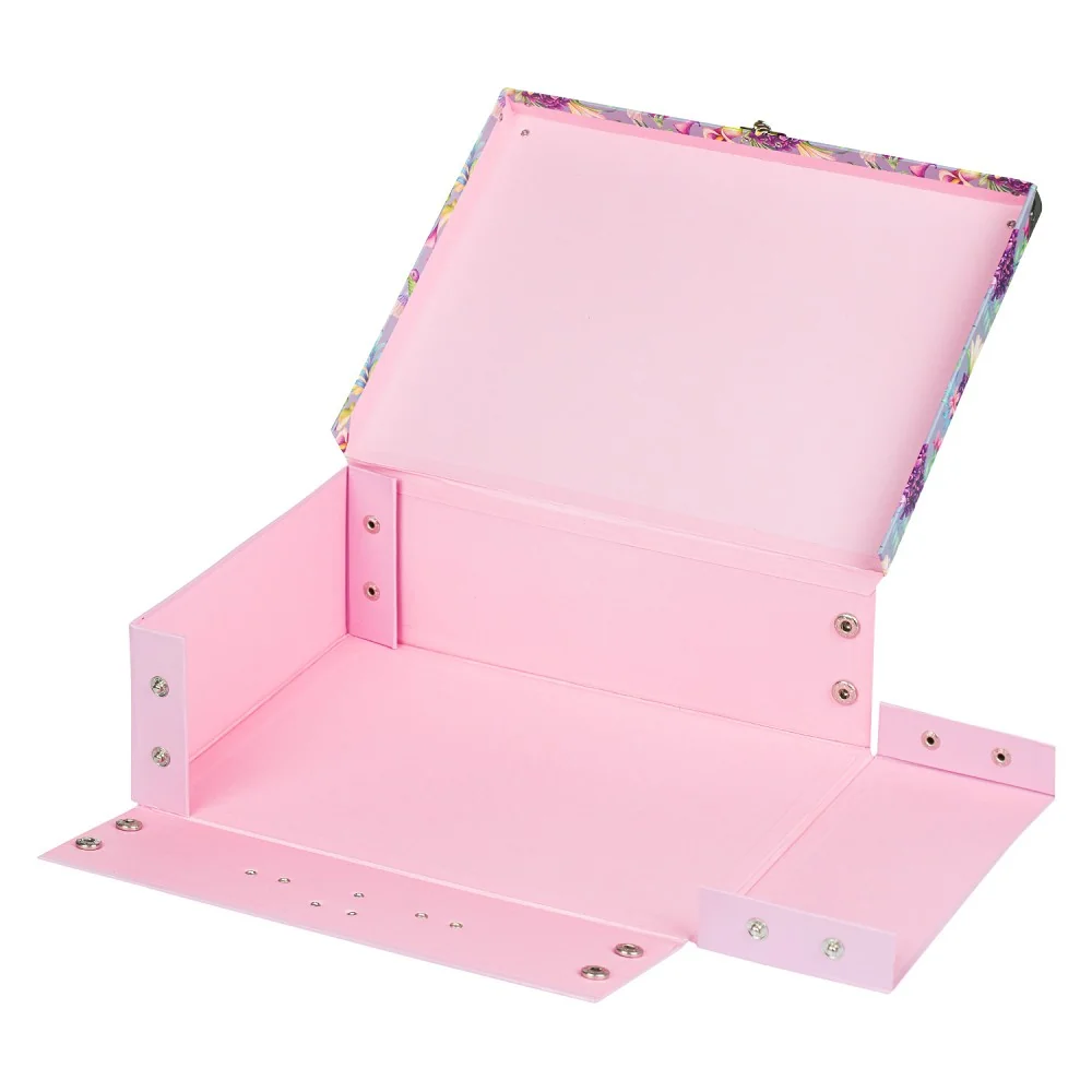 Skladací školský kufrík Kolibrík s kovaním 41 cm, fialový