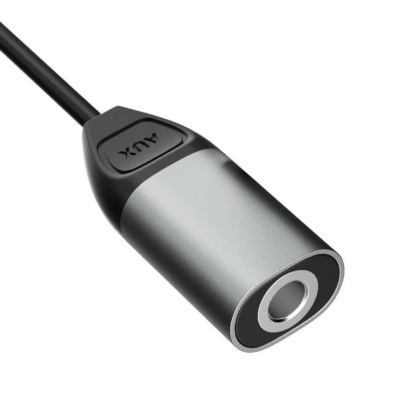 Dudao L17 adaptér Lightning / 3.5mm mini jack, sivý