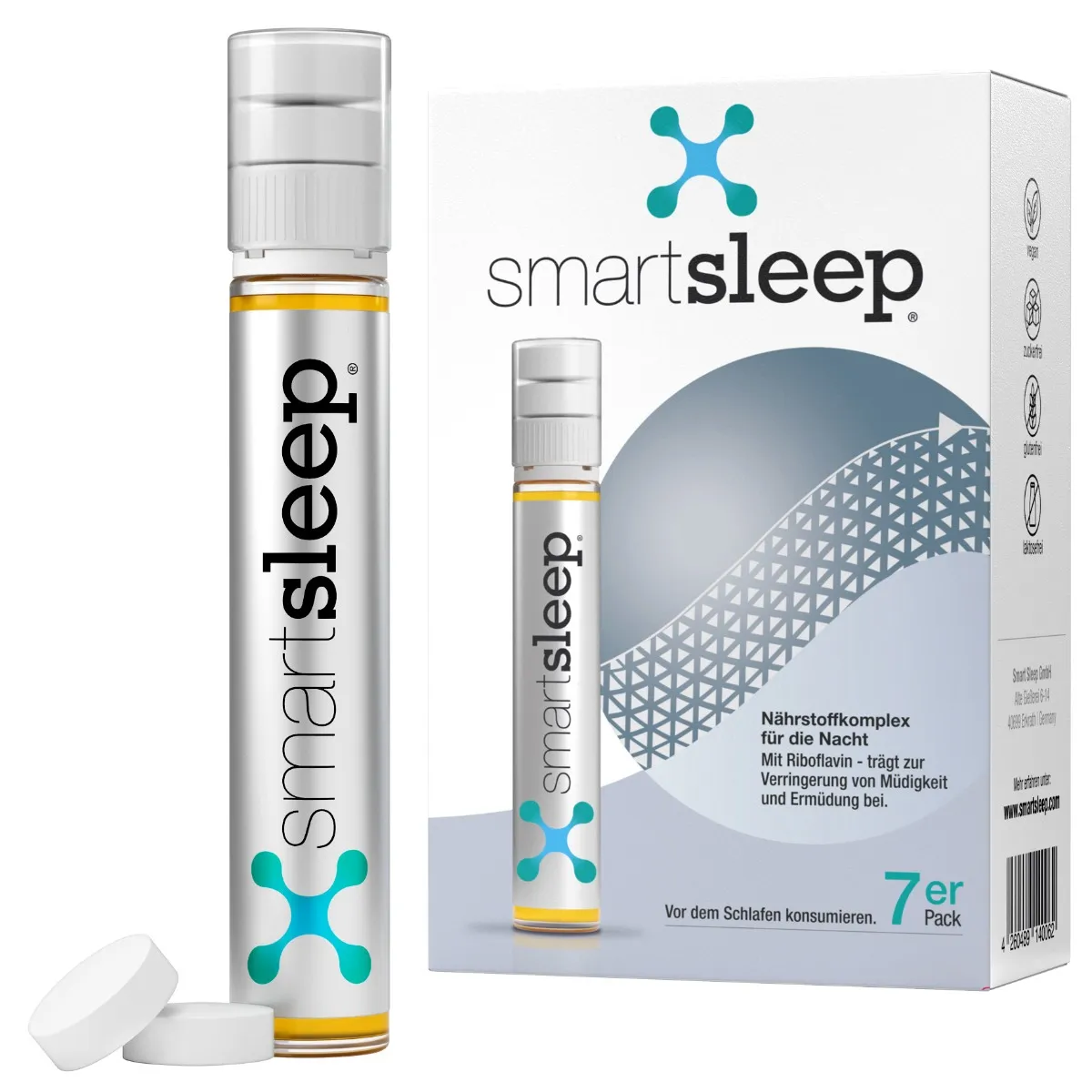Smartsleep® ORIGINAL 1×1 set, výživový doplnok na spánok 7×25 ml + 14 tbl.