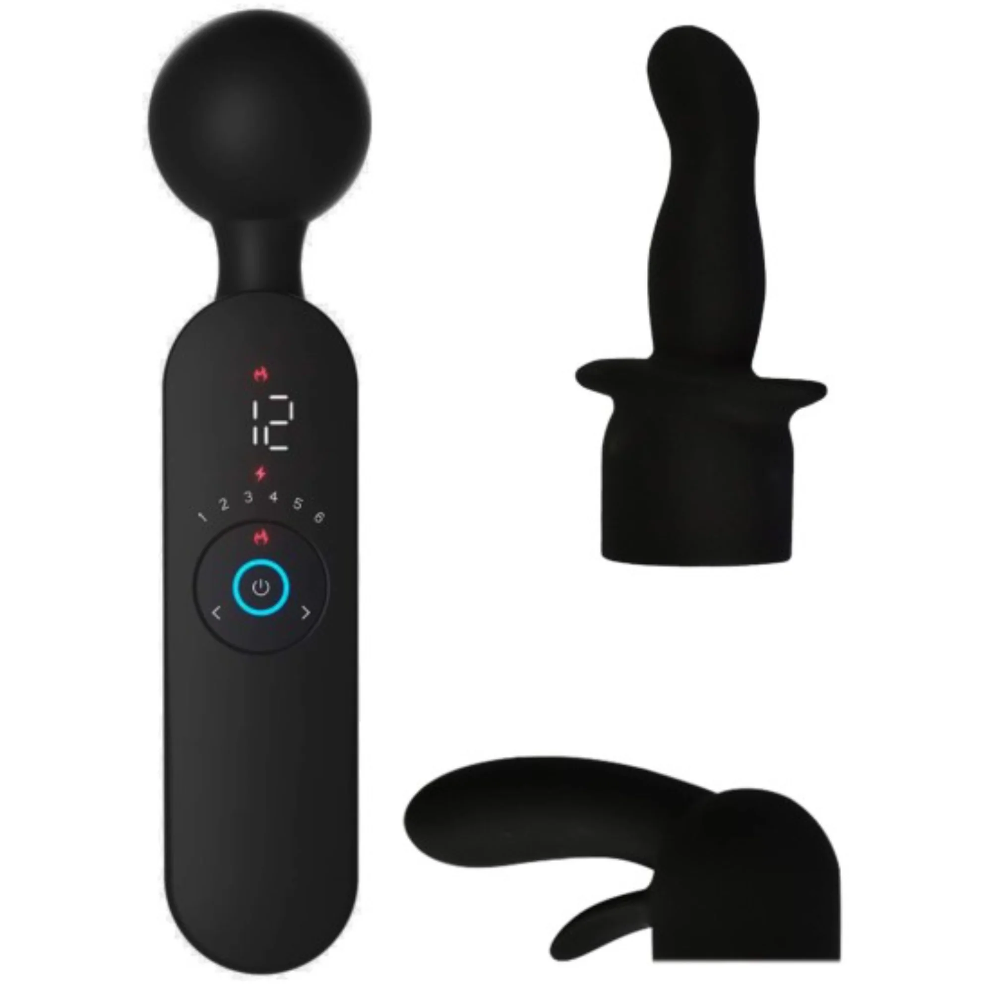 Nahrievacia masážna hlavica Couple Play, nástavce 21cm