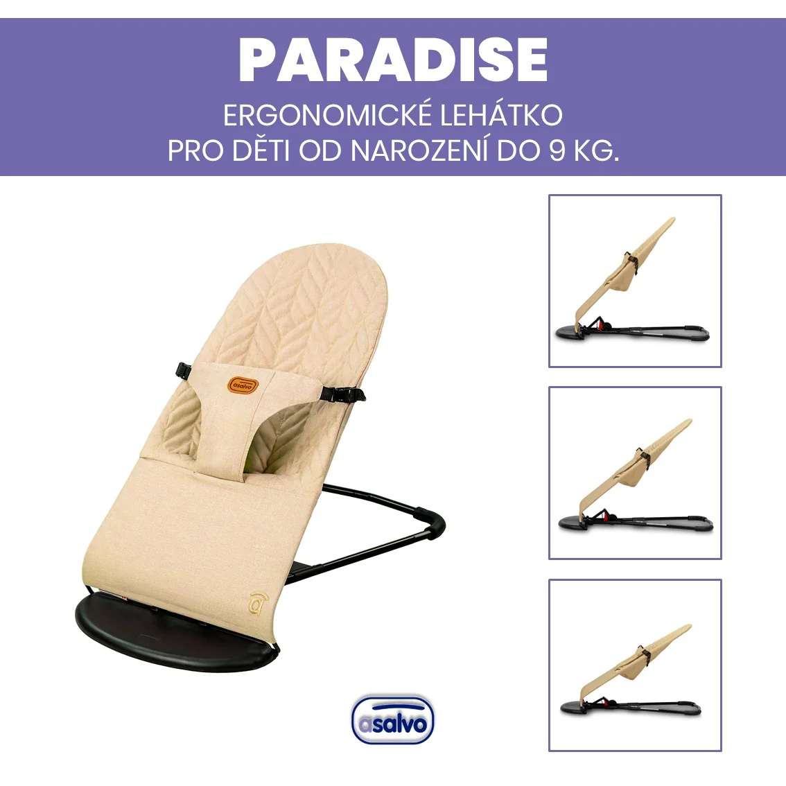 Asalvo Paradise detské ležadlo, béžové