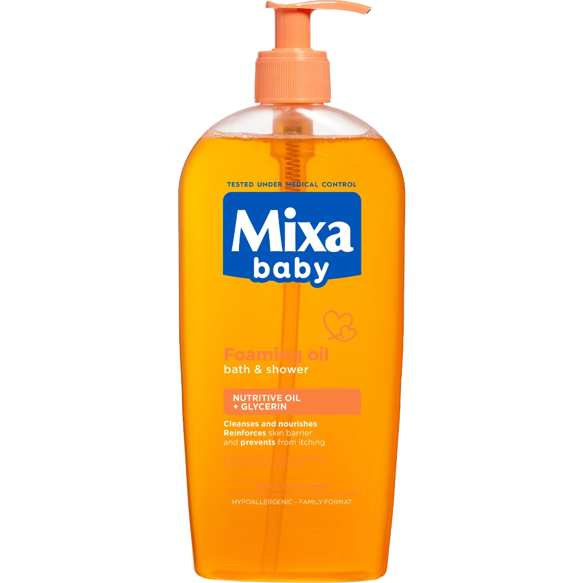 Mixa Baby Bath & Shower Foaming oil 1×400 ml, pena