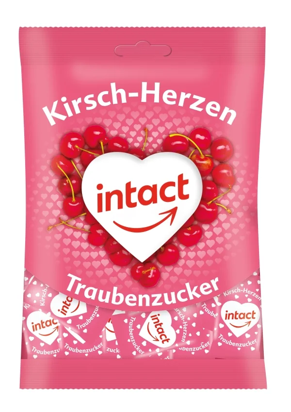 INTACT čerešňové srdiečka hroznový cukor 75 g