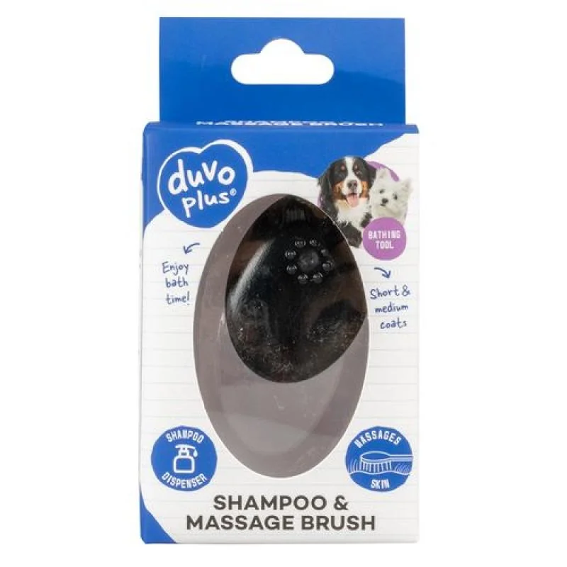 DUVO+ Masážna kefa na kúpanie s nádobou na šampón 11,5x7,5x6cm