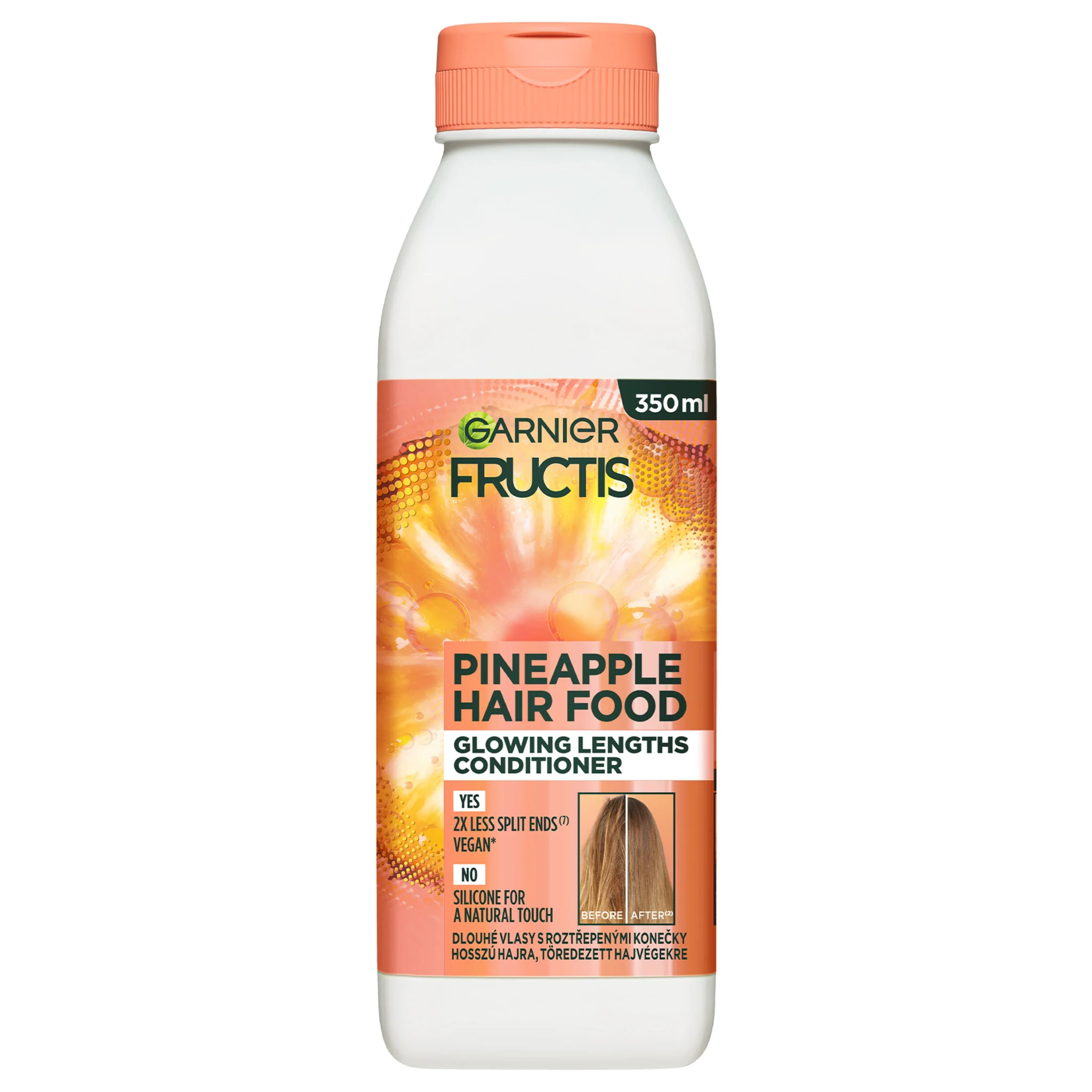 Garnier Fructis Hair Food Pineapple rozjasňujúci balzam na dlhé vlasy, 350 ml 1×350 ml, rozjasňujúci balzam