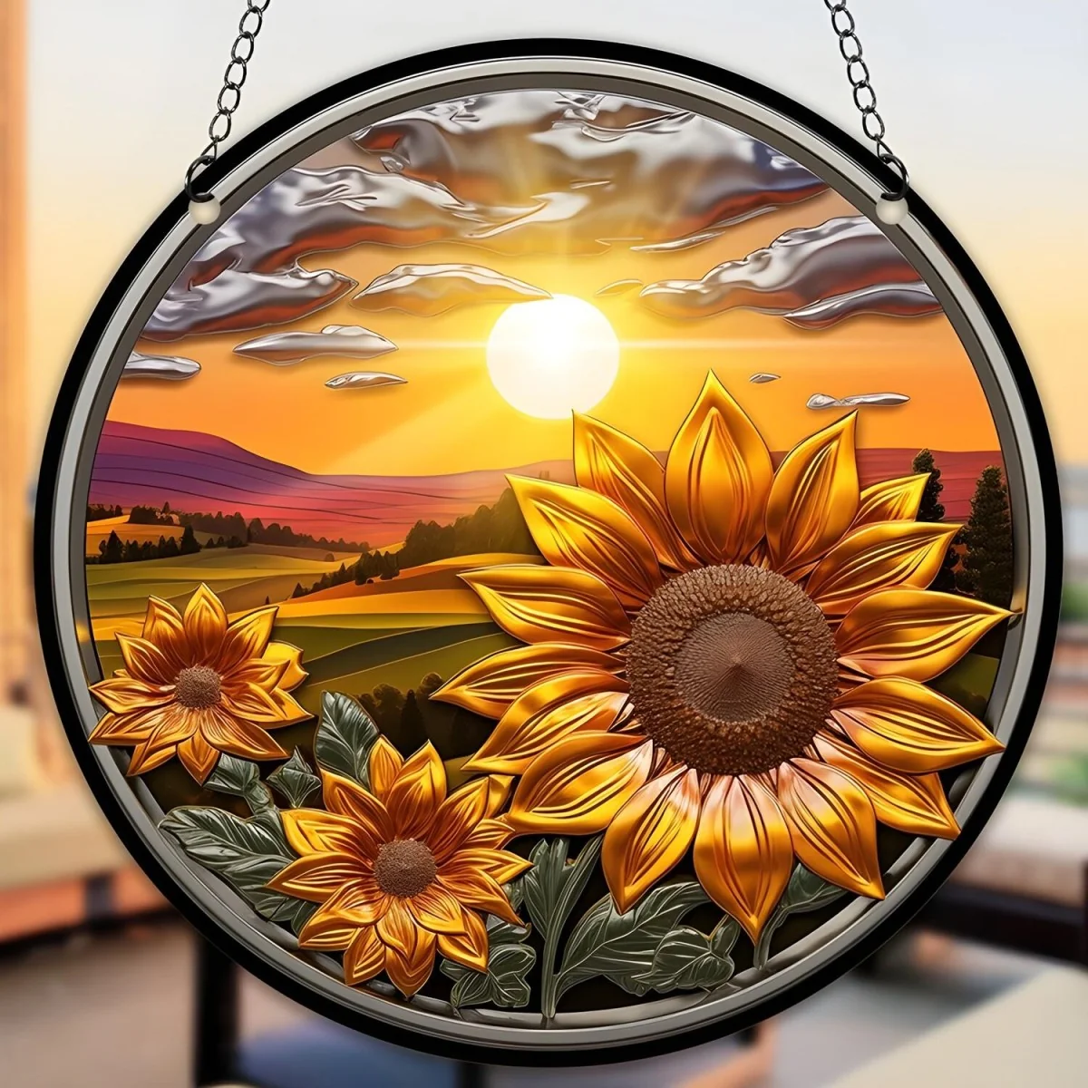 Lapač Slnka - Sunflower/Typ8/XL XL-30cm x 30cm, Oranžová