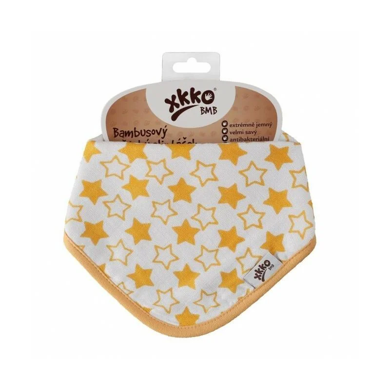 XKKO BMB detský slintáčik/šatka Little Stars Orange