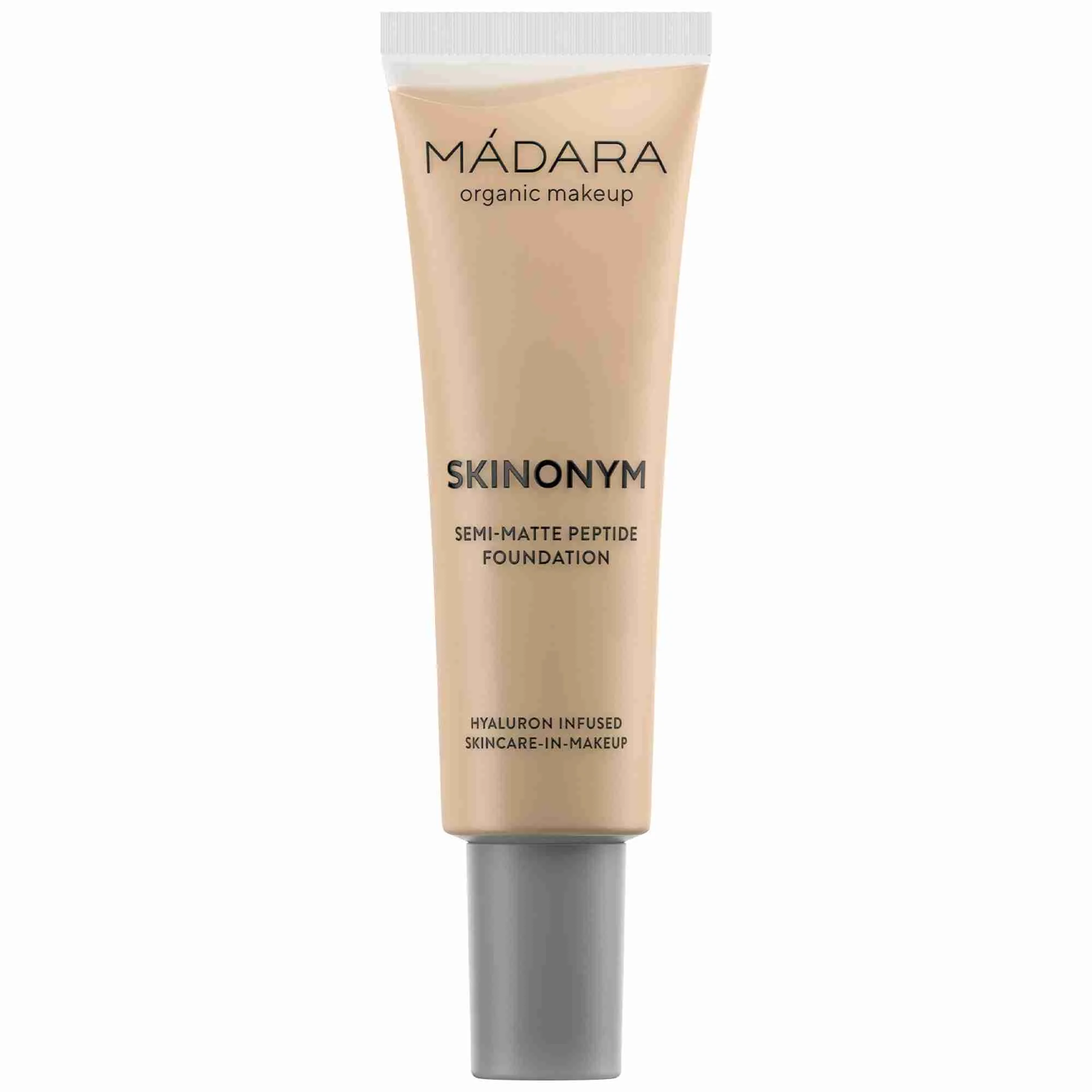 MÁDARA SKINONYM Polomatný Make-up s peptídmi True Beige 1×30ml, Prírodný certifikovaný make-up