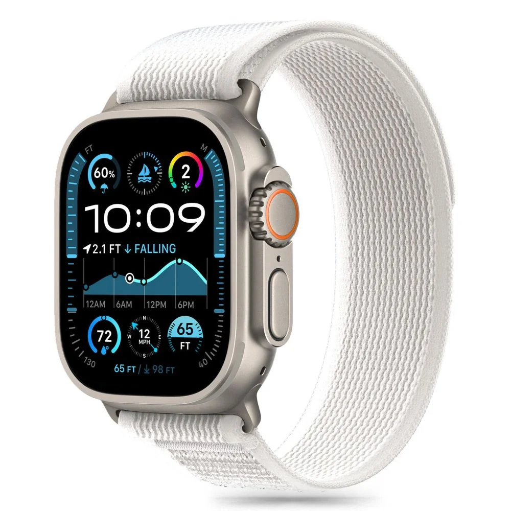 Tech-Protect Nylon Stripe remienok na Apple Watch 44/45/46/49mm, crayon grey n grey