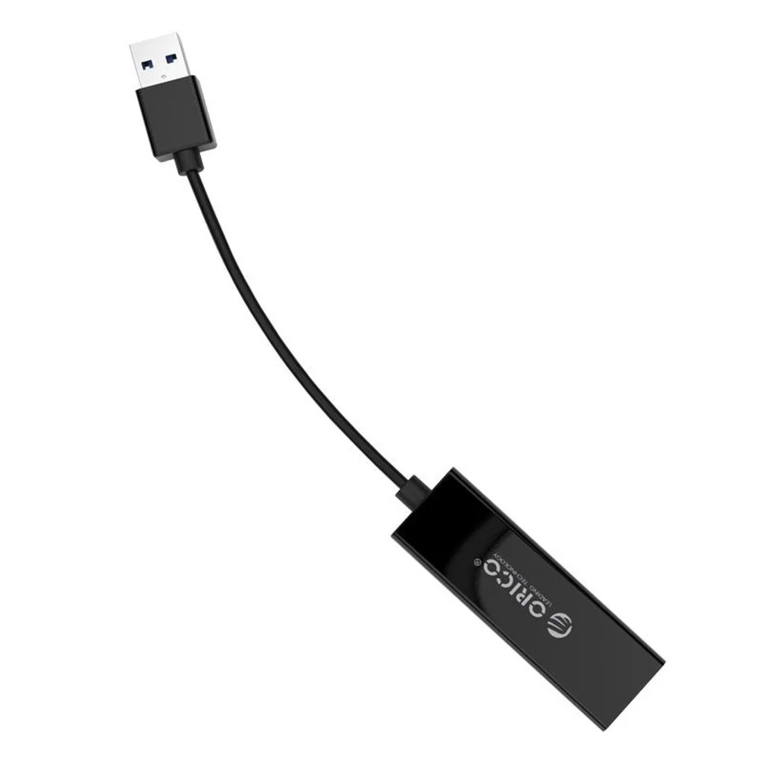 Orico UTJ-U3 externý sieťový adaptér USB 3.0 / RJ45, čierny